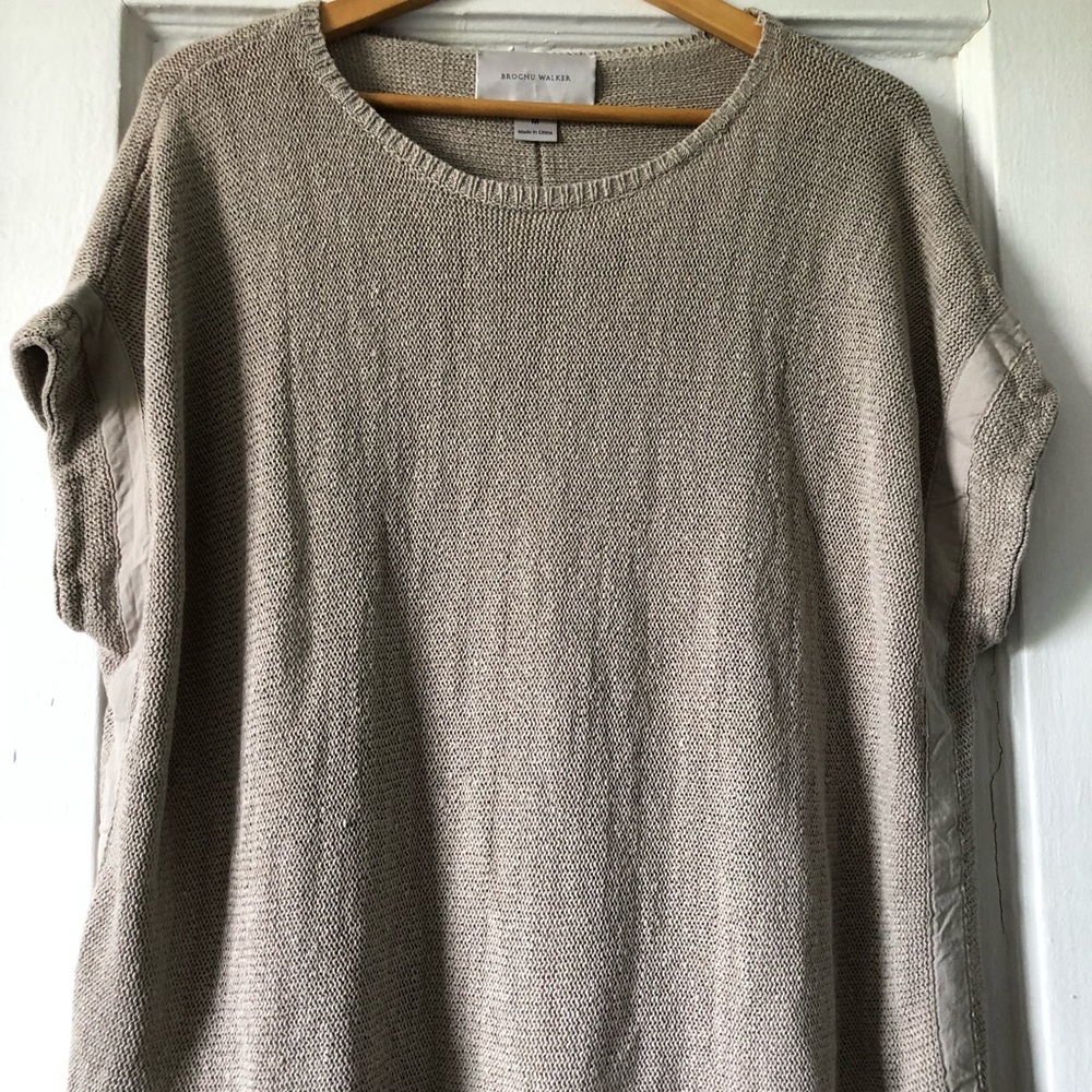 Brochu Walker linen short sleeve tunic sweater
